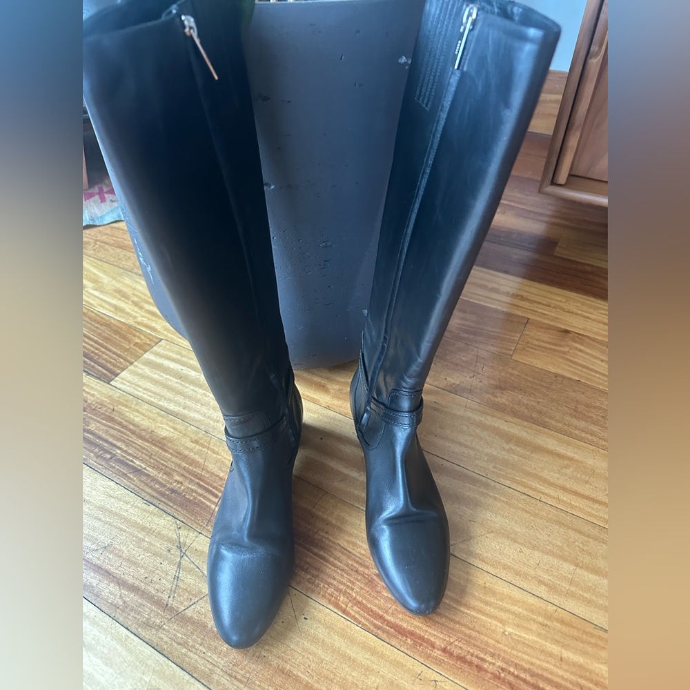 Bally Black Leather Riding Boots – Made in Italy (Size 39.5)